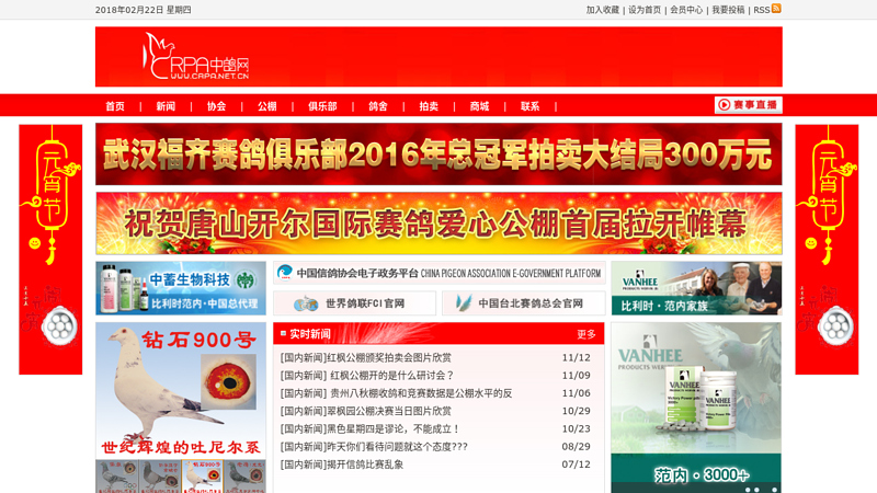 中鸽网-中国信鸽协会官方合作伙伴-中国最权威的赛鸽网站 缩略图
